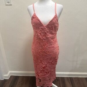 Boohoo Boutique Crochet Lace Midi Dress